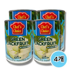 태국 쉐프초이스 그린 책후르츠 과일 통조림 565g, 4개