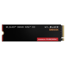 WDBLACK 2TB SN850X NVMe 내부 게이밍 SSD 솔리드 스테이트 드라이브 - Gen4 PCIe M2 2280 최대 7300 MBs WDS200T2X0E, SSD w/ Heatsink, 1TB
