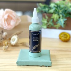 金羽毛 流體顏料 500ml 單瓶裝 台灣製 馬卡龍 彩色 螢光 金屬 莫蘭迪 壓克力顏料 手作, 莫蘭綠