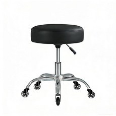 Cadiario 롤링 스툴 의자 슈퍼 소프트 시트 쿠션 롤러블레이드 캐스터 높이 조절 가능 360° 회전 살롱 스툴 타투 페이셜 마사지 스파 의료용 블랙14530, Cadiario 롤링 스툴 의자, 슈퍼 소프트 시트 쿠