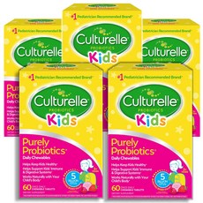 Culturelle Kids 컬처렐 어린이 츄어블 프로바이오틱 60정, 5개