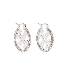 토리 버치 로고 라운드 이어링