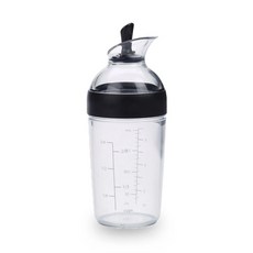 原廠授權美國 OXO 醬汁搖搖量杯 廚房好物 醬汁瓶 油醋瓶 傾倒不漏 易清洗 易收納, 1個, 時尚黑