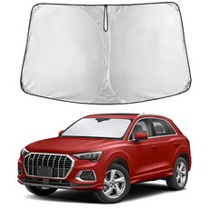 EcoNour Windshield Sunshade for Audi Q3 2019-2024 2025 2026 Sun Visor for Front Windshield & Wind, EcoNour Windshield Sunshade fo