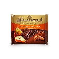 바바예브스키 다크 위드 서양배&아몬드 초콜릿 (유통기한 임박 26.05.24 ~ 26.05.26), 1개, 70g