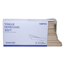 더블세이프 혀누르개 나무 스파츌라 150mm 대 100개입, 1박스