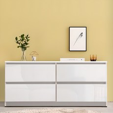 국내제작 직접배송 클래시 유광 무광 1200 2단 서랍장, 화이트(LPM유광)