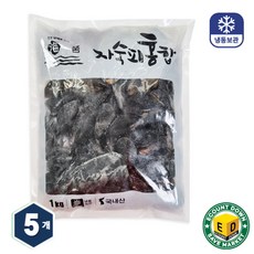 국내산 냉동 자숙 피홍합 홍합 (손질세척), 5개, 1kg