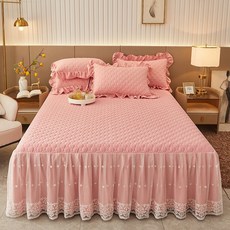 에이트샵 호텔식 침대 누빔 스커트 프릴 레이스 매트리스 커버 Q LK