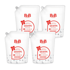 비앤비 섬유유연제 베르가못향 - /유아 유연제 섬유유연제, 1.5L, 4개