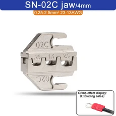 1 개 SN 압착 펜치 턱 (너비 4mm/펜치 190mm) 탭 용 분말 합금 2.8 4.8 6.3 XH2.54 플러그 절연 튜브 터미, [03] SN-02C jaw, 한개옵션1