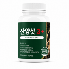 [고함량87%] 산양샷3+ 산양삼 산양산삼 식약청인증100%, 1개, 60정