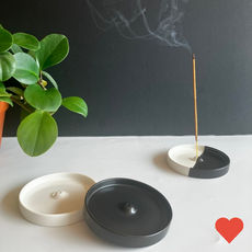 캔들용품 도자기 세라믹 홀더 꽃 이 받침대 3종, 흑색