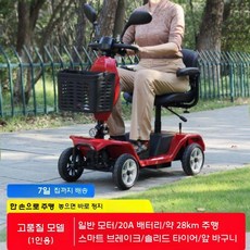 어르신 스쿠터 4륜전동차 노인전동스쿠터 전기 오토바이 전기차, T3 납산 20ah 배터리 70마일