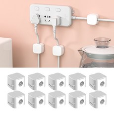 니즈웰 깔끔정돈 마그네틱 케이블 홀더 10개세트, 화이트