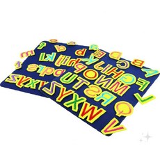 아동 소문자 학습 퍼즐 교구 입체 글자 인지 놀이 보드 네이비 바탕 컬러풀 문자, 상세페이지 참조