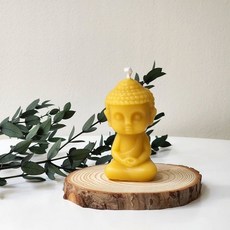 니모르 Honey Bees Candle 좌불상 부처님 밀랍초, 1개