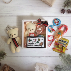 뭉꾸마켓 크리스마스 곰돌이키링 간식박스 (총8세트), 혼합색상