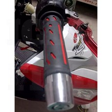 光陽機車節流套管組：奔騰V1 雷霆G5超5適用，副廠握把手把套/加油握把總成, 有洞(可裝平衡端子)  黑藍色,雙油線