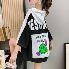 Kingfishe 여성 빅사이즈 여름 귀여운 반팔 티셔츠 데일리룩 BG3 Yanf