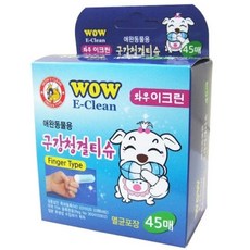 강아지치아관리 이크린 구강 티슈 45매, 1