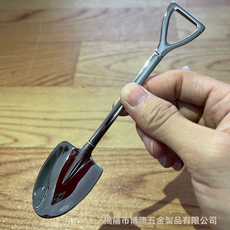 HYLSS 304不鏽鋼鐵锹勺子甜品吃西瓜調羹鏟子湯匙, 1個, 尖头西瓜勺:如图所示（9009）