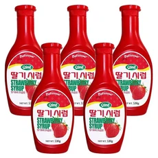 서강유업 딸기시럽 530g 5개입 초코 연유크리밀 빙수 카페, 1개