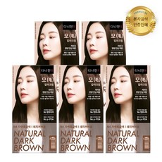 다나한 모 칼라크림 한방 새치염색약, N4 자연흑갈색, 5개