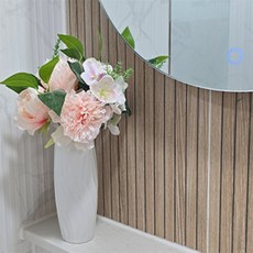 다라온 플라스틱 화병 꽃병 타원형 오브제 꽃병, 그레이