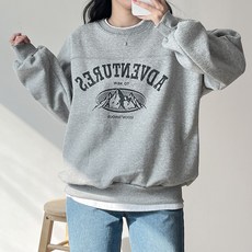 걸즈팩토리 여성용 기모 절개카민 오버핏 박스 맨투맨티셔츠 국내제작