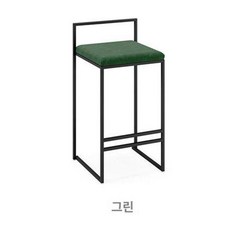 노블린 바체어 노르딕 아일랜드 카페용 아일랜드의자 바텐 높은의자 철제 패브릭 바스툴, 좌석 높이 76다크그린쿠션/105-110테이블