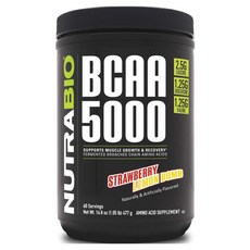 Nutrabio BCAA 5000 草莓檸檬香蜂草, 1個, 477g