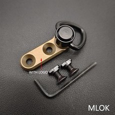 전술 장비 스트랩 슬링 스위블 어댑터 레일 마운트 메탈 푸시 버튼 무기, 1개, 8. DE MLOK QD Mount