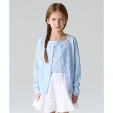 무신사 스탠다드 MUSINSA STANDARD KIDS 크링클 저지 슬리브리스 탑 가디건 세트 [파스텔 블루] MKETL3Z12-PU 418343