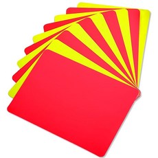 Tucnoeu 전문 심판 카드 10개 PVC 축구 카드 세트 축구 스포츠용 레드 옐로우 카드 심판 판사 코치 스코어북을 위한 경고 배출 심판을 위한 필수 축구 카드, Tucnoeu 전문 심판 카드 10개, PVC 축구 카