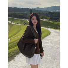 브랜드정품 제너럴아이디어 GENERALIDEA 언발란스 루즈핏 가디건 BROWN WBE3L04521 252573