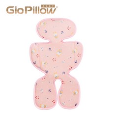 GIO 超透氣涼爽推車坐墊 花色款 韓國涼蓆 可水洗, 1個, A型(褲型)-水手熊粉