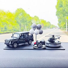 汽車擺件新款可愛模型中控臺個性創意網紅車載車內輕奢品裝飾大全, 大G黑+飛機+灰白球+黑墊+黑白AJ, 1個