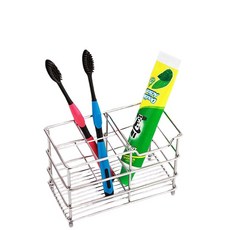 스텐 304 칫솔꽂이 스테인리스 칫솔거치대 물빠짐 칫솔치약꽂이, 실버, 1개