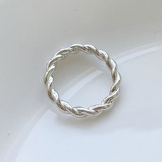 08 커플링 무도금 실버 925 순은 어린이 여아 우정 키즈 초등학생 중학생 고등학생 대학생 꽈배기 꼬임 반지