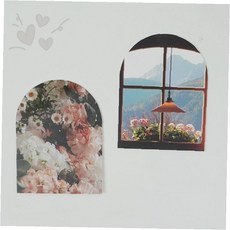 아치형 창문 꽃다발 풍경 감성 벽면 장식 엽서 카드 무드 방 꾸미기 데스크, 상세페이지 참조, 12.웨딩피치