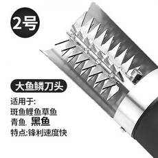 【不銹鋼材質】電動刮鱗器刀頭 魚鱗機專用配件 耐磨防鏽齒頭 快速更換設計 多種機型通用, 1個, 大魚鱗刀頭