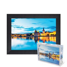 퍼즐피플 풍경 랜드마크 500피스 직소퍼즐, 프라하 성 500피스 액자포함(우드블랙), 퍼즐유액 포함, 1개