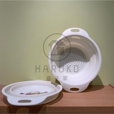 春子家 折疊瀝水盆, 1個, 米白折疊瀝水盆236026