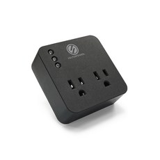 VoltDefender 電壓保護器 插座 防雷擊 突波保護 過載保護 現貨 隔日出貨, 1個, VP-２(黑色)無突波保護