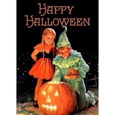 할로윈 마녀 호박 그림 포스터 캔버스 팝아트 액자 홈데코 레트로 클래식 빈티지 유니크 감성, T