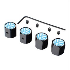 년형 도난 방지 자동차 휠 타이어 밸브 캡 라인 산타나 티구안 보라용, 10. C-Black, 1개