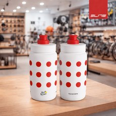 엘리트 플라이 뚜르드프랑스 자전거 물통 스포츠 물병 공식수입사, 레드폴카도트, 1개