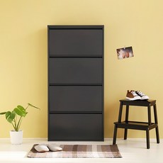 마켓비 BALJAN 신발캐비넷 6551350, 다크그레이, 4단