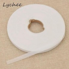 리치 부직포 인터라이닝 아이언 온 단면 접착 테이프 의류 장식 리본 천 블랙 화이트, 2. 1, 1개